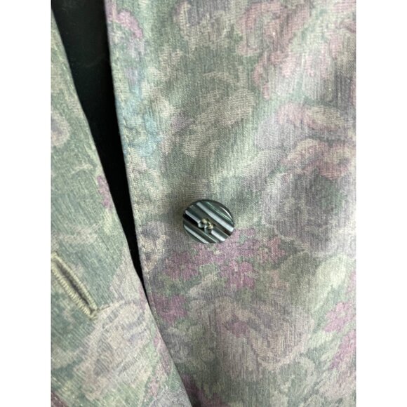 London Fog Womens Size 18W/18 1/2 Purple Floral Lined Trench Coat Duster - Picture 5 of 11